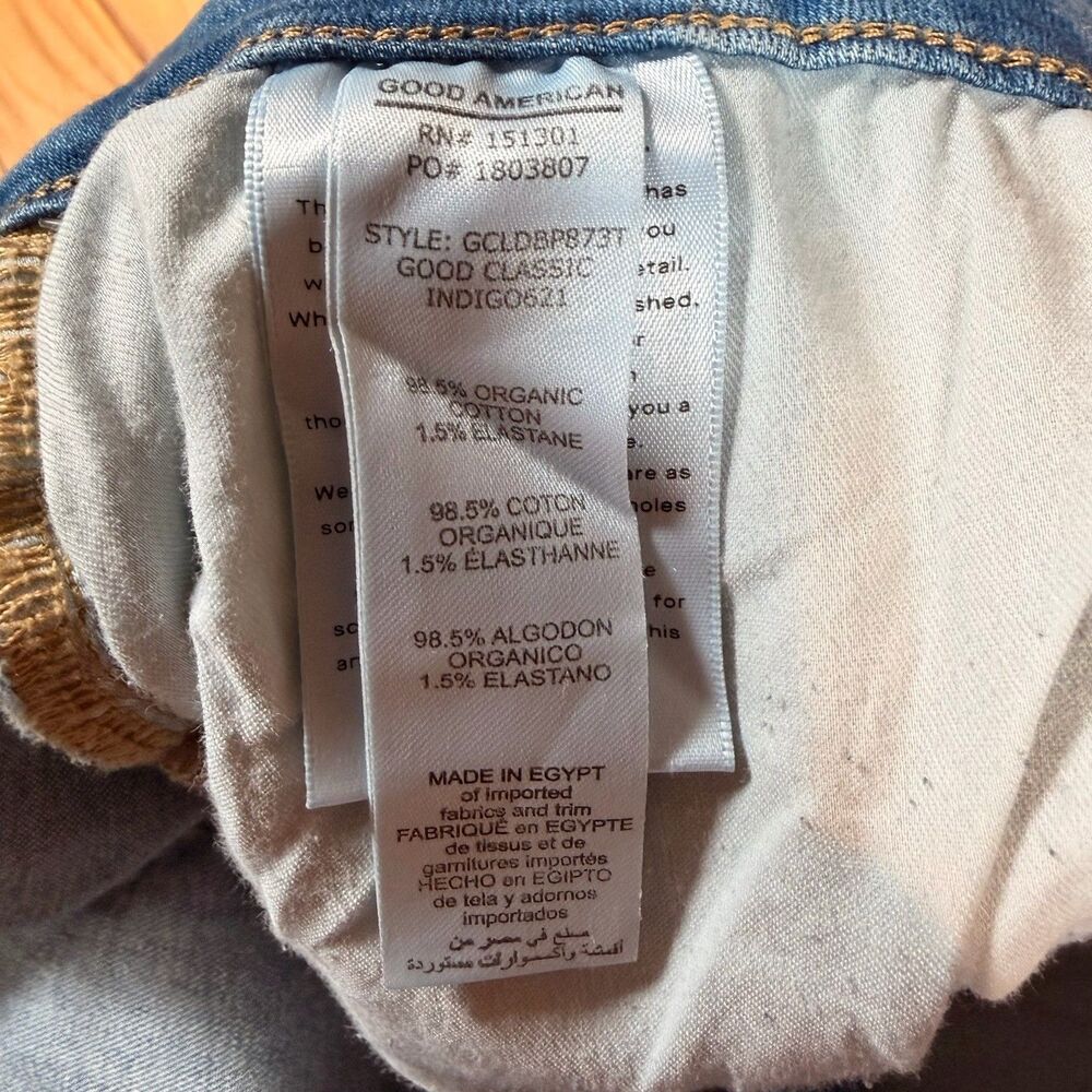 NWT Good American “Good Classic” Women’s Jeans Size 24 Indigo Blue MSRP $149 - Picture 9 of 10